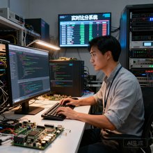 联合创始人陈燃,技术极客,正在调试实时比分系统